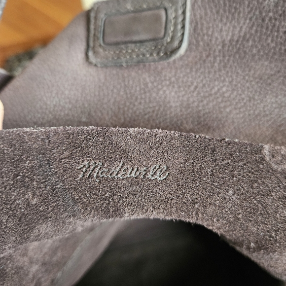 Madewell The Shopper Tote Brown Carob Suede Leather Slouchy Tote Shoulder Bag - Picture 4 of 8